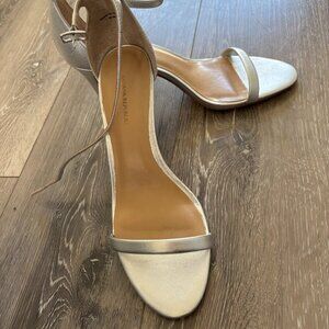 Banana Republic Silver Strappy High Heel Sandals New Size 8.5